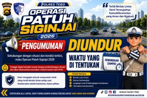 Operasi Patuh Siginjai 2026 di Kabupaten Tebo Ditunda, Jadwal Baru Menunggu Pengumuman Resmi