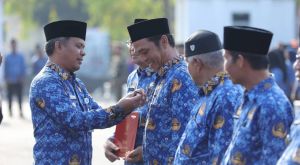 Wabup Nazar Efendi Pimpin Upacara Hari Kesadaran Nasional di Lingkungan Pemkab Tebo
