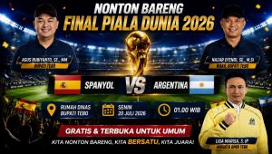Agus Rubiyanto dan Nazar Efendi Ajak Warga Nobar Final Piala Dunia 2026
